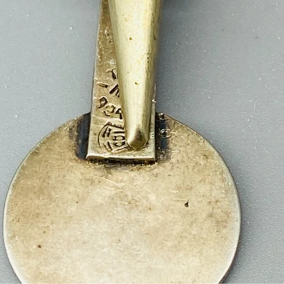 Vintage Sterling Silver Aztec Mayan Sun Calendar Tie Clip 925 - Picture 12 of 13